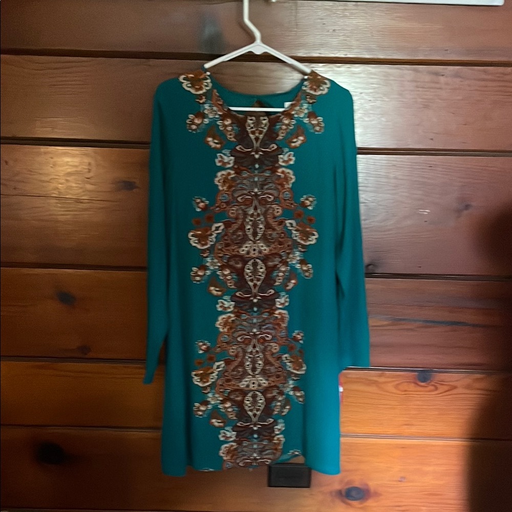 Xhilaration Green Long Sleeve Sheath Dress for Work